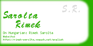 sarolta rimek business card